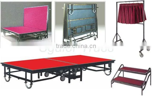 4ft*8ft,3.3ft*3.3ft Aluminum /steel Folding Stage for sale