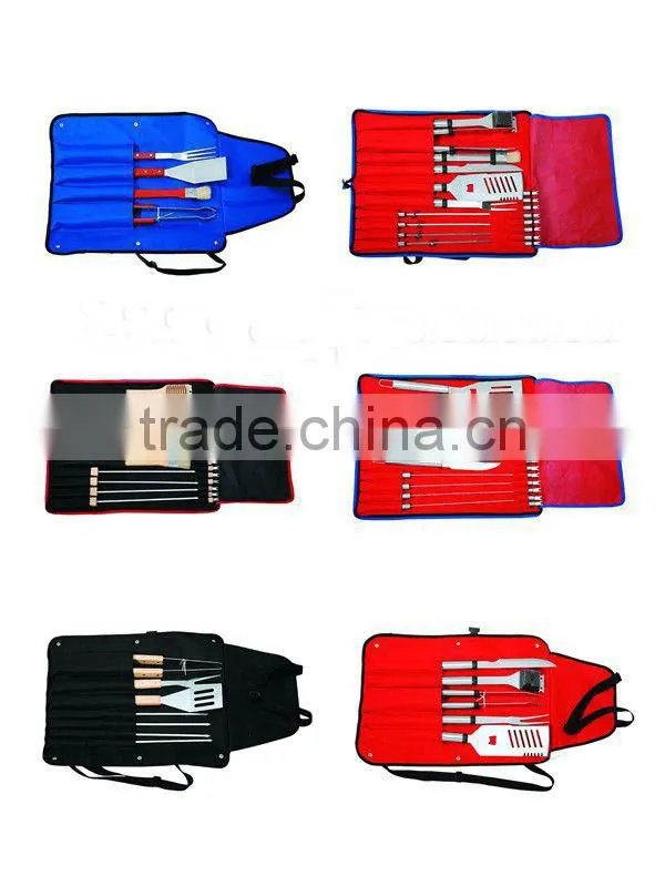 Stainless steel Portable bbq tools set with tools box