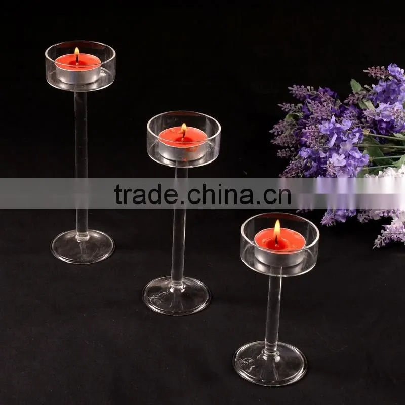 2016 hot sale new design luxury CE glass candle holder goblets