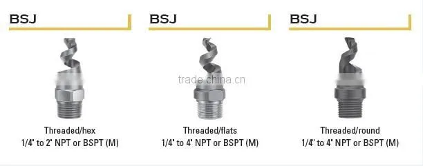 3/8 "316SS Spiral jet spray Nozzles