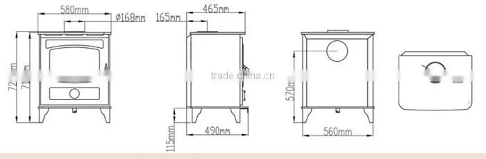 2016 popular sale 10 kw wood fireplace cast iron wood stove fireplaces with good price