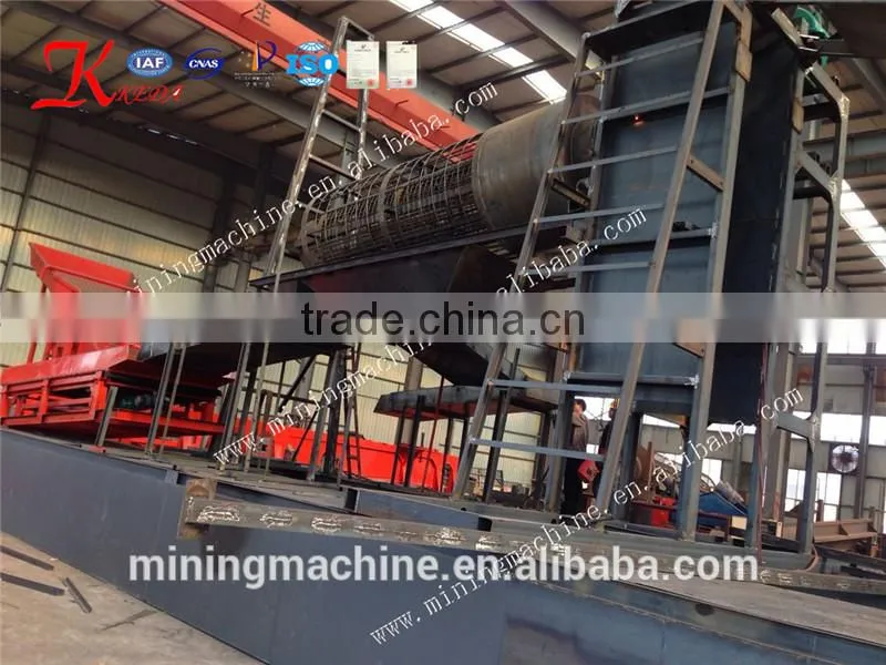 Wet sand or dryland bucket chain gold dredger especially in water