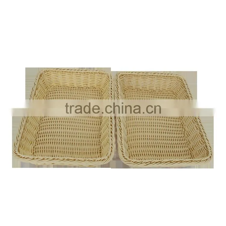 Promotion synthetic rattan basket for home storage and decoration