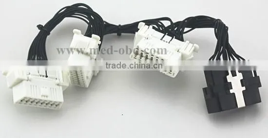 OBD2 splitter Y cable , J1962M to 3-J1962F, Splitter OBD2 Cable 1 to 3, 1ft