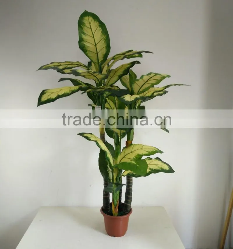 fake decorative dieffenbachia rohdea artificial evergreen wholesale