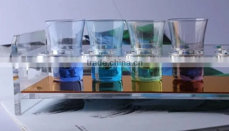 Top Grade Rectangle acrylic bullet shot glass display holders