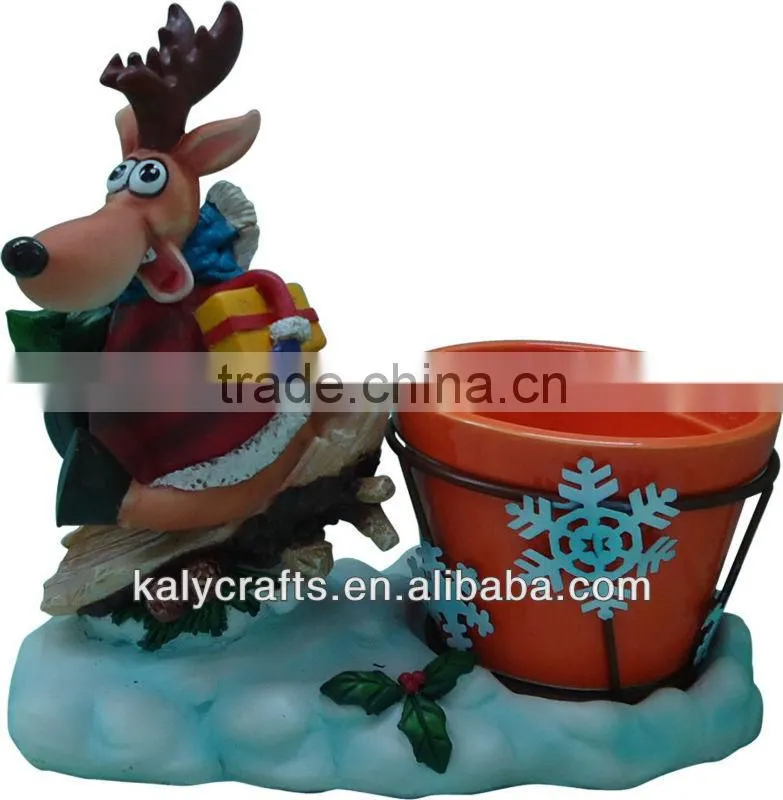 decorative hedgehog polyresin flower planter garden pot