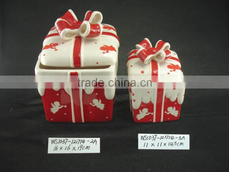 China Manufacturer Ceramic Christmas gift box