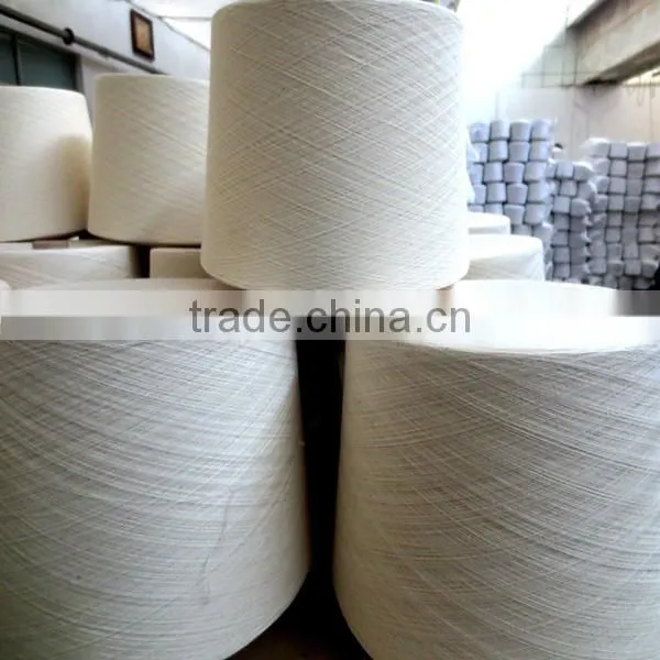 Pure cotton yarn 21s/2 carded and open end in raw white pattern high quality