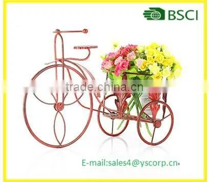 2017Garden Home Decor Iron Bike Plant Holder Bicycle Flower Pot Holder