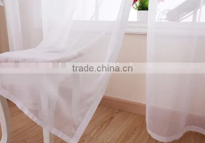 OEM factory cheap high quality wholesale solid color voile sheer curtain fabric