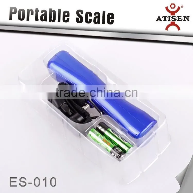 Durable 40kg/10g Portable Digital LCD Weight Hanging Hook Scale Blue