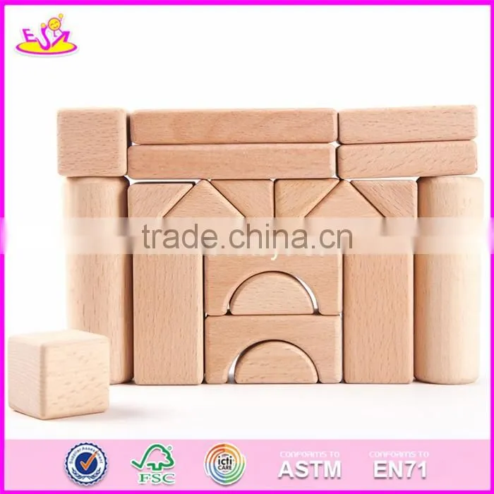 2017 New design best educational blocks wooden kids construction toys for sale online W13A135