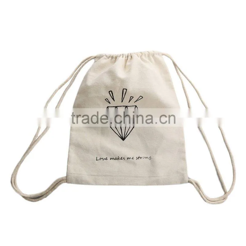 Organic Cotton Drawstring Bag Drawstring Backpack