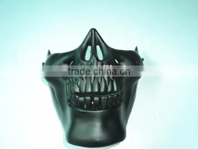 Plastic Cheap Halloween Horror Skull Half Face Jaw Mask
