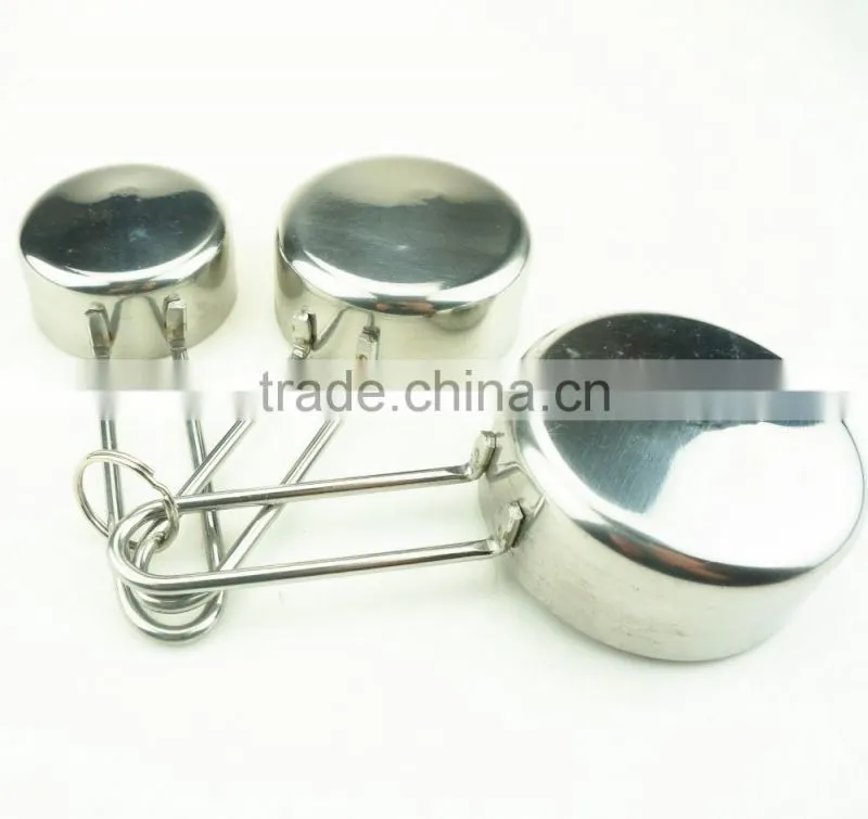 42146 3 pcs Stainless Steel Nesting Measuring Cups and Spoons Set
