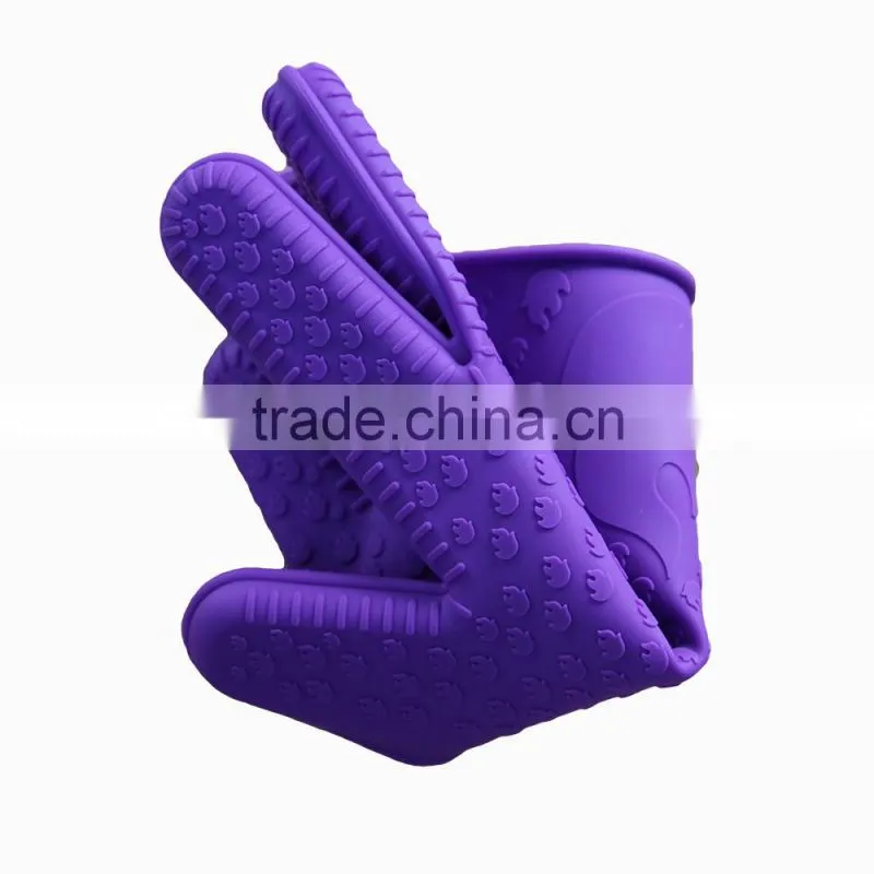 Long oven glove cooking pinch grips, silicone pot holder gloves