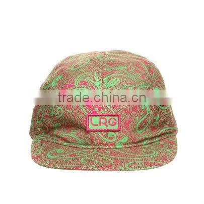 Floral custom 5 panel hat fashion custom 5 panel cap hat
