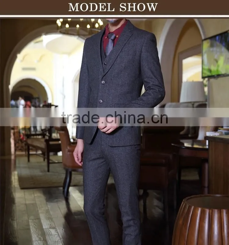 2015 hot sale bespoke tailored made men's business suits made in china
