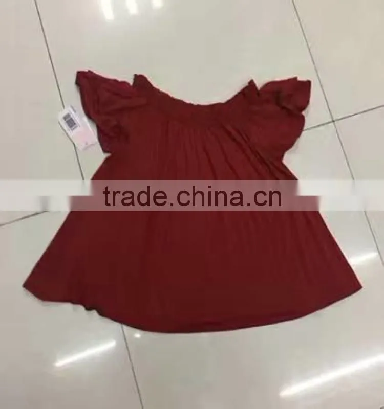 Yiwu stock fashion wine ladies tops