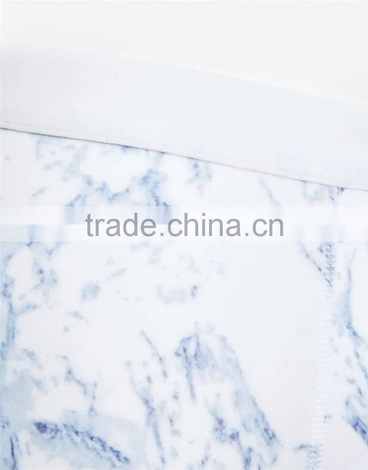 Marble print mens bodybuilding briefs