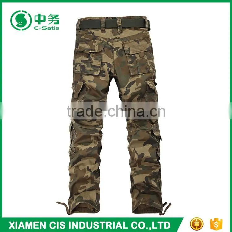 Wholesale Cheap Multi Pocket Camouflage Cargo Pants for Men