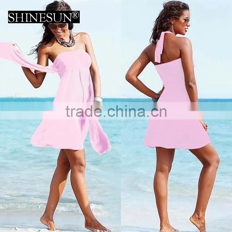 2017 new arrival swimwear Beach skirt ribbon wrapped dress beach dress skirt