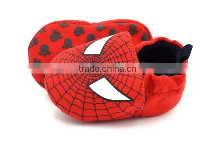 Superman printed cotton baby boys' booties