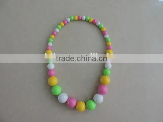 baby girl necklaces round pearl jewelry colorful kids clothing decor