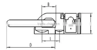 DOUBLE stud fitting with round ring with competitive price