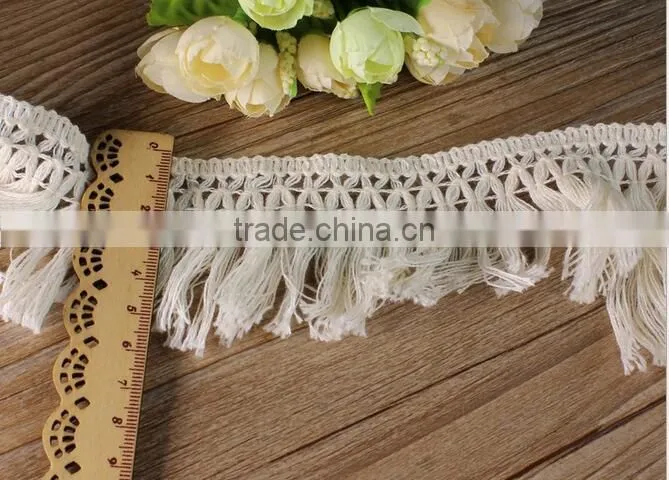 6cm whosale decorative cotton tassel curtain fringe trimmings