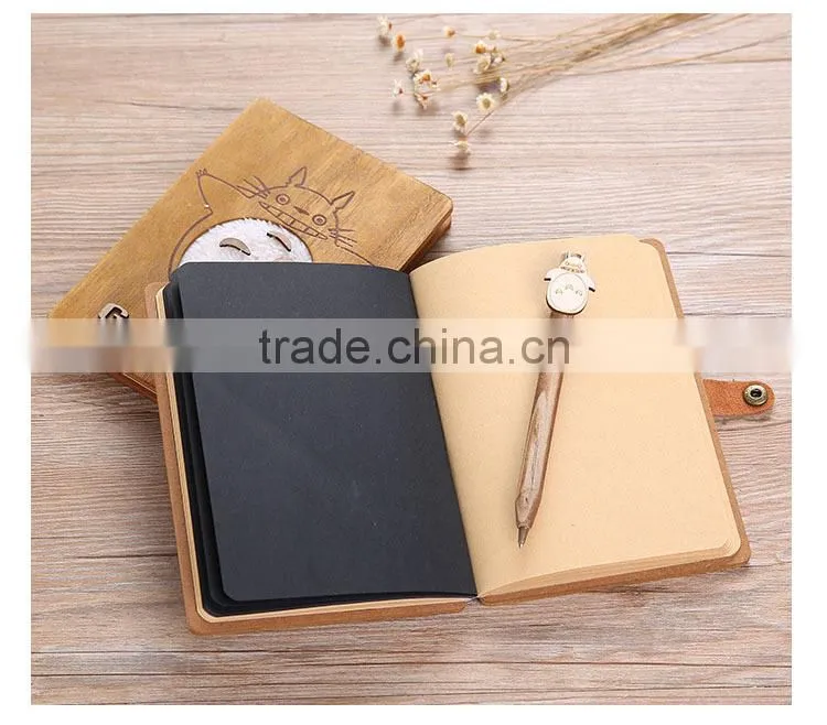 Writing Book My Neighbor Totoro Cartoon Wooden Birthday Gift Anime Notebook For Student