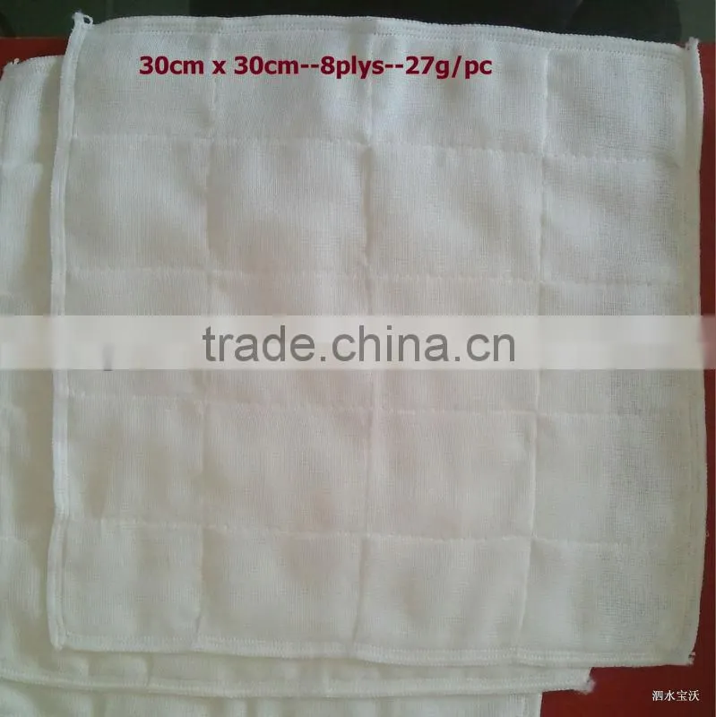 100% Natural Cotton Gauze Towel Kitchen Cleaning Cloth 30cm x 30cm 27g