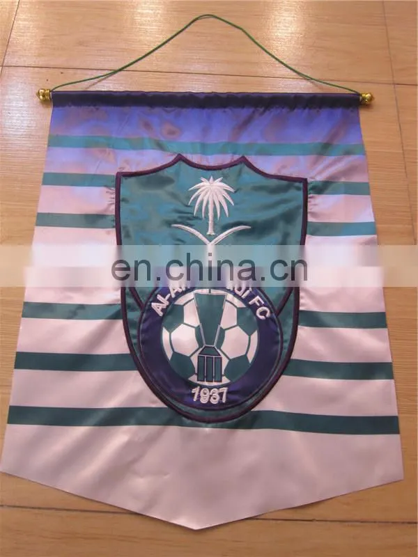 Custom flying football club pennants flag in guangzhou factory