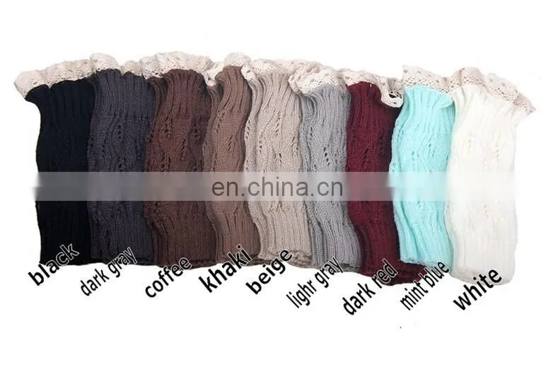 wholesale lace knit crochet women leg warmers & boot cuffs
