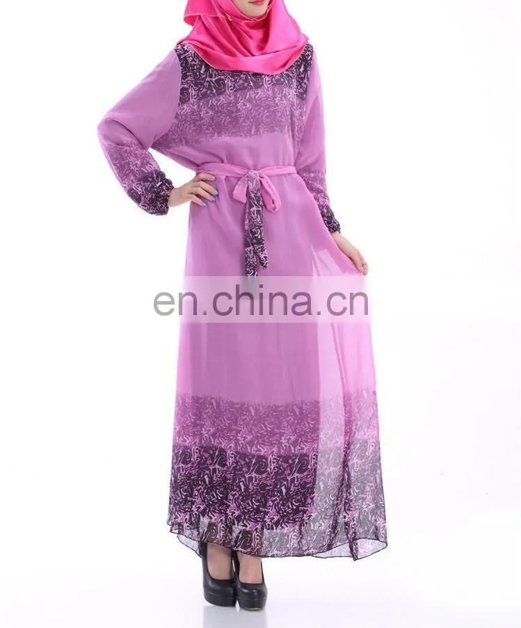 New fashion long sleeve muslim dress