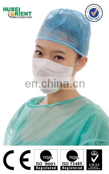 Disposable 2 ply paper face mask with elastic