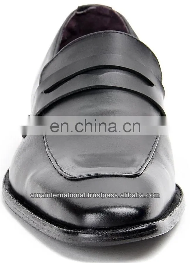 Mens Casual Black Leather Shoes Wholesale - Latest Design