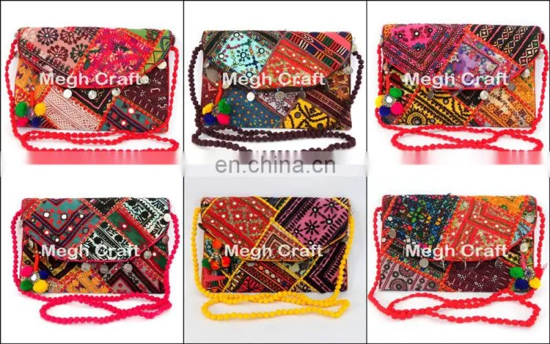 Wholesale Indian Unique Banjara Coin Clutch-Ethnic Gypsy Banjara Coin Clutch Purse- Antique Banjara Clutch Coin Purse