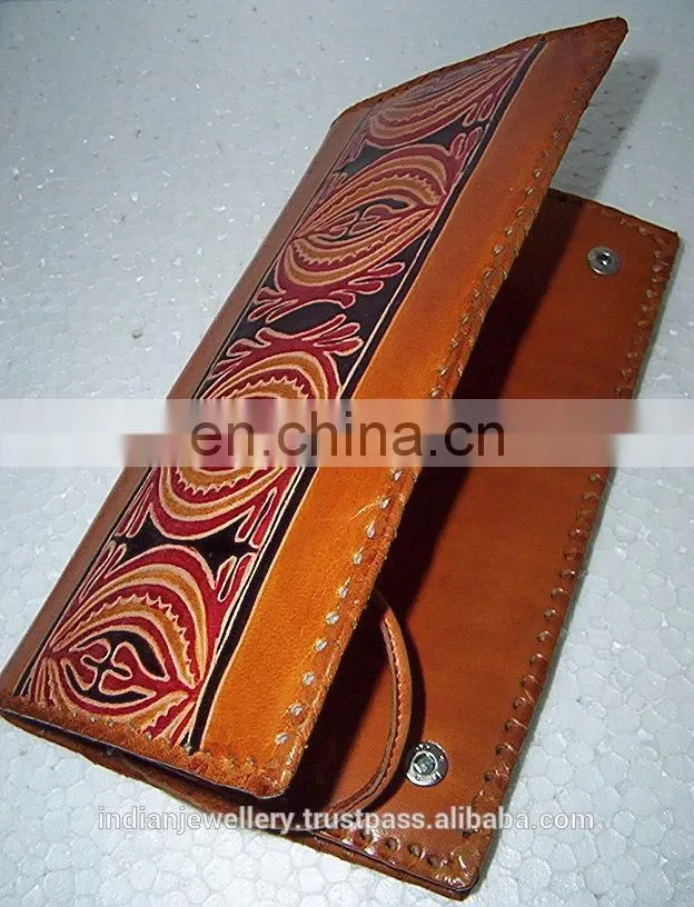 Genuine leather ladies purse wallet manufacturer, original leather ladies moneybag exporter