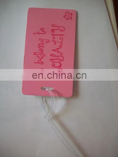 pvc travel tag