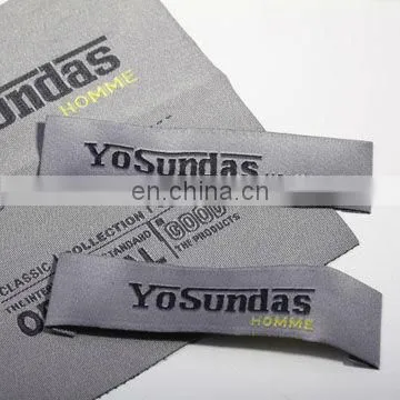 custom denim clothing brand name woven label for jeans