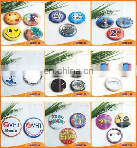 Custom Printed Round Pinback Button Badge with Safe Pin for Promotion BM1113