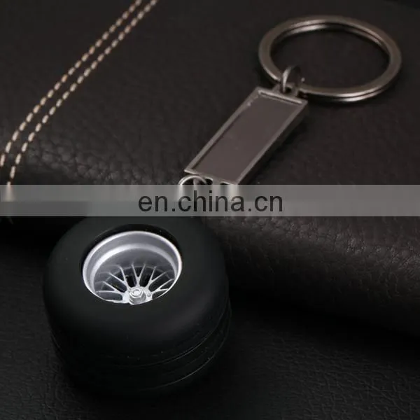 Rubber and Metal Keychain, Auto Parts Keychain, Tyre Keychain