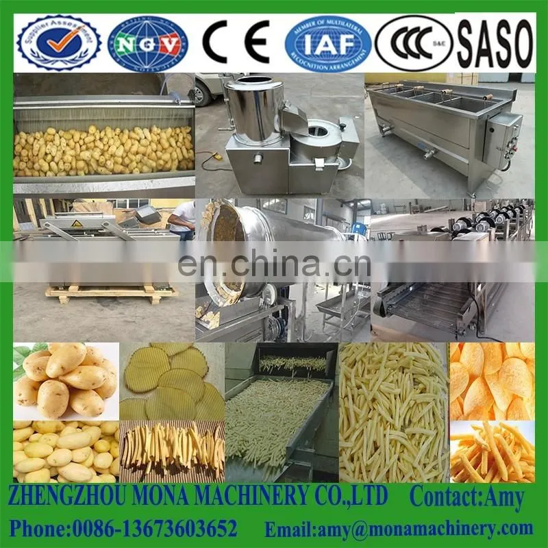 Frozen french fries potato chips factory equipment price/french fries making machines/potato processing line