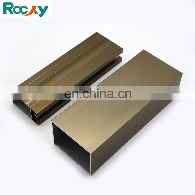 Shining polished anodizing color champagne aluminium profile