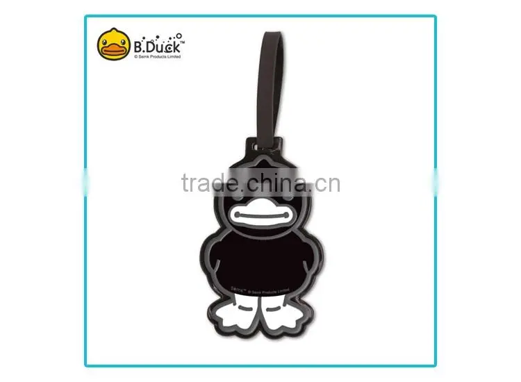 B.Duck factory wholesaler cheap personalized luggage tags with adjustable strap