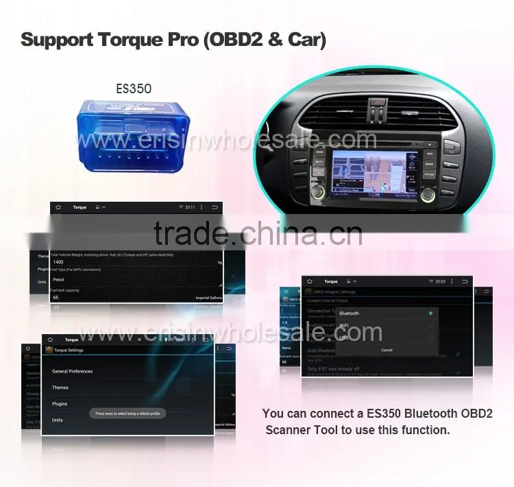 Erisin ES2700F 2 Din 7 inch Car DVD Player with GPS 3G WiFi for FIAT BRAVOD