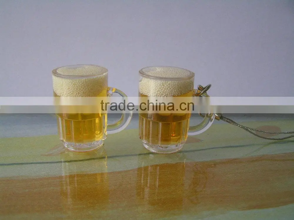 Hot Sale Custom Acrylic Beer Cup Keychain, Modern Acrylic Keychain