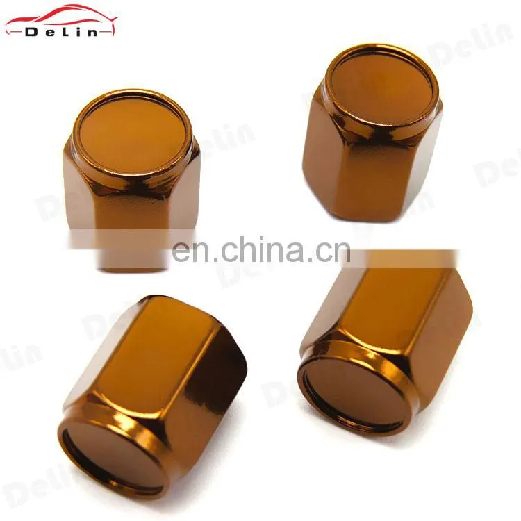 Aluminum tire valve caps Hex design air dust stem covers wheel tyre air caps universal schrader valve caps